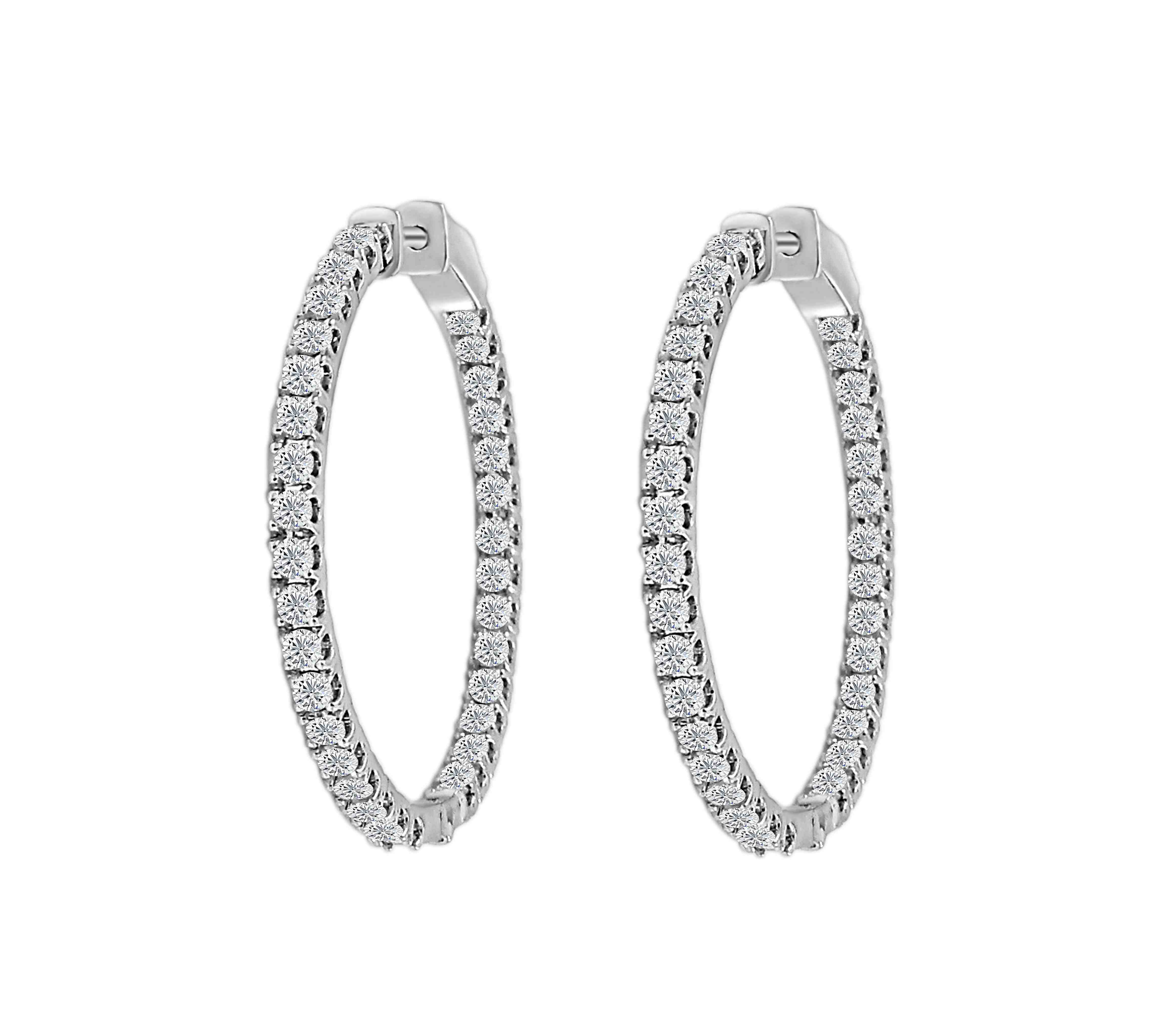 Huggie Hoop Inside Outside Lab Created Diamond Earrings ER29A200MM32